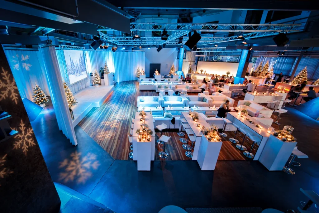 Ice Lounge für eine Firmenweihnachtsfeier im OKTOGON auf Zollverein